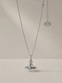 Crystal Saturn Pendant Necklace
