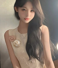 Chanel-Inspired Camellia Brooch &amp; Hair Clip Set (Pink + White)
