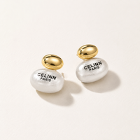 Brushed Silver Stud Earrings