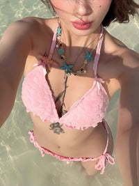New Pink Bikini 3-Piece Set