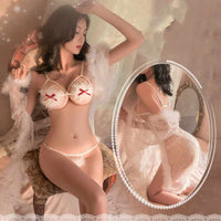 Sexy Bikini + Water-Soluble Lace Robe