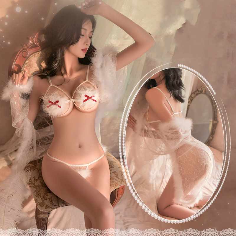 Sexy Bikini + Water-Soluble Lace Robe