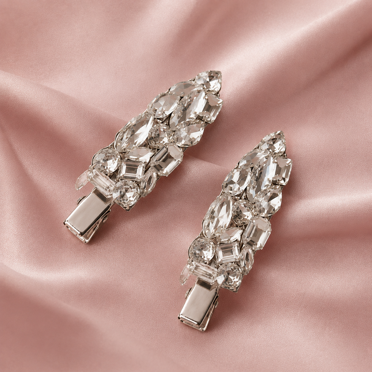 Korean-Inspired Crystal Bang Hair Clips