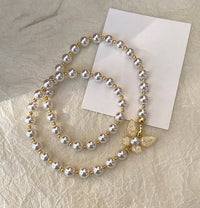 Korean-Inspired Luxury Butterfly Pearl Necklace