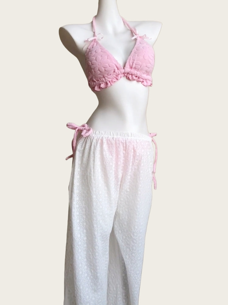 New Pink Bikini 3-Piece Set