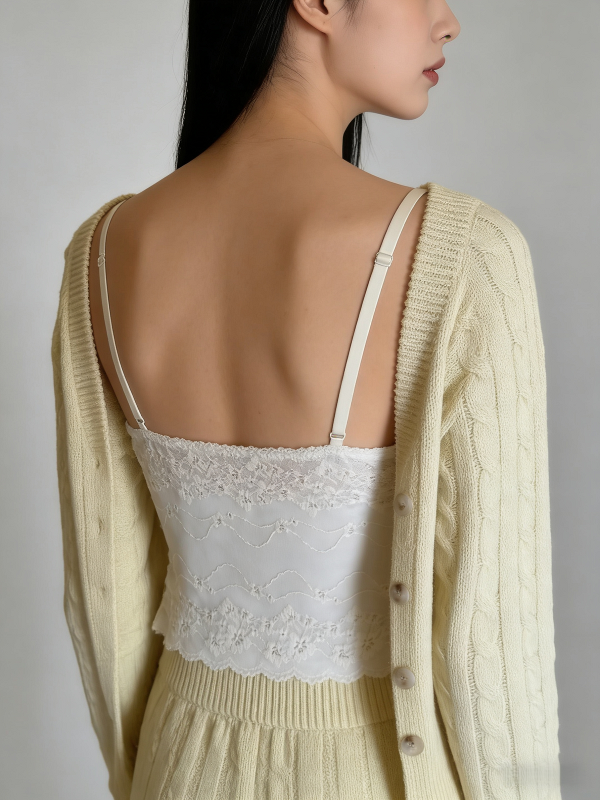French lace camisole with built-in padded cups