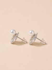 Vintage Pearl Fan Earrings