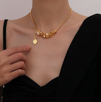 Irregular Retro-Inspired Statement Necklace