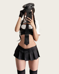 Elegant officer-style lingerie set