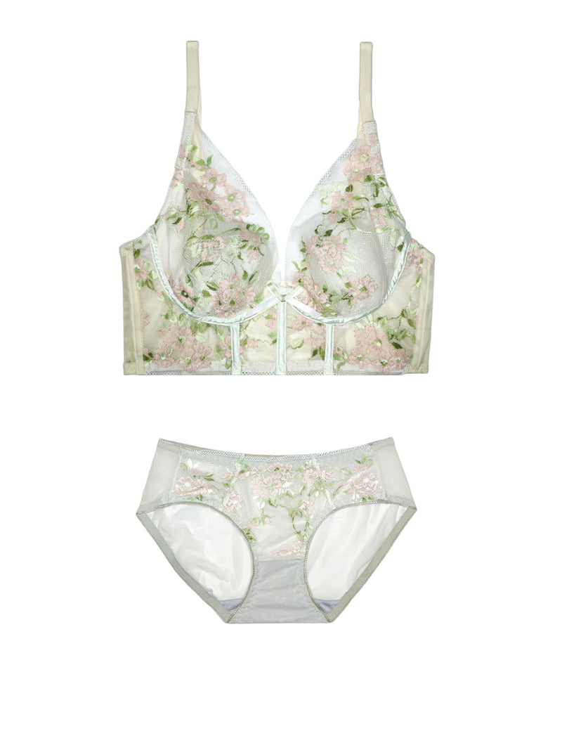French-Style Sexy Sweet Non-Wired Bra with Latex Cups