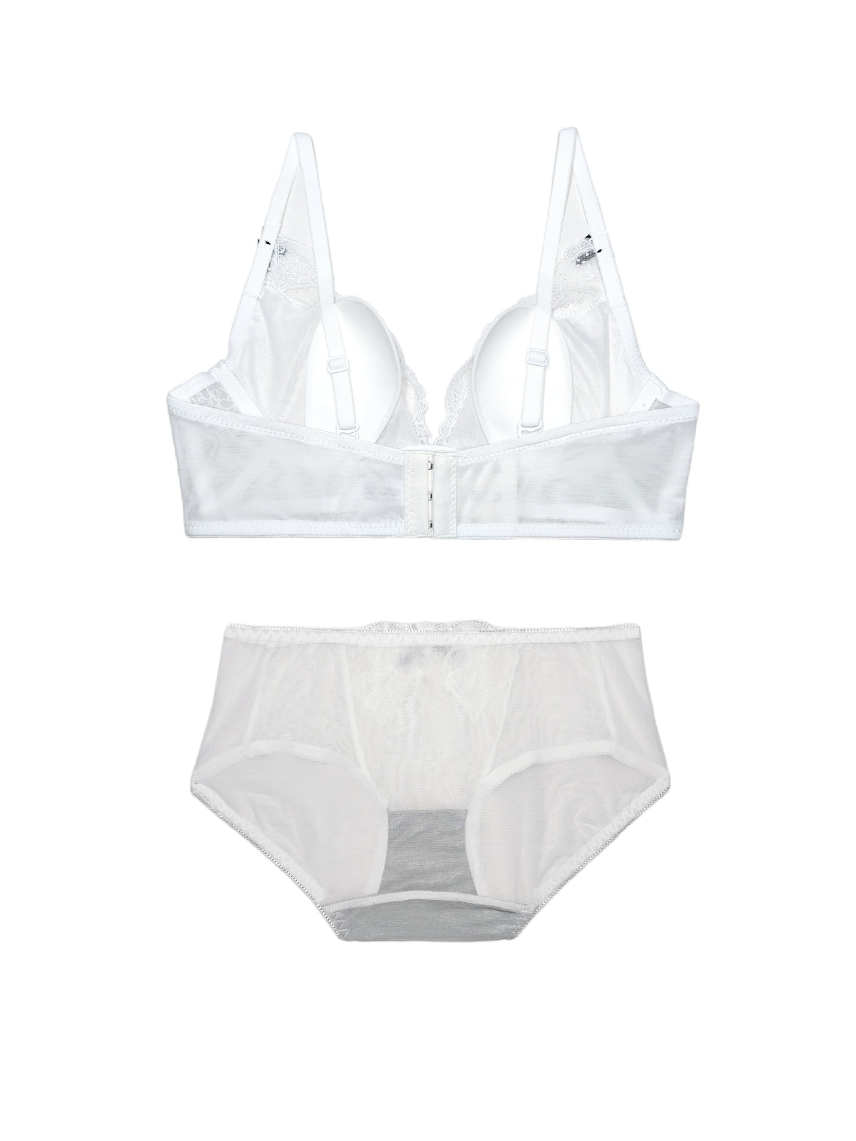 French Bunny Ear Crystal Cup Wireless Bra