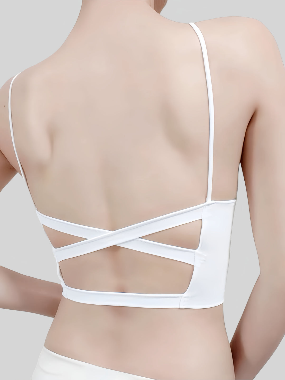 Built-In Padded Cross-Back Bra