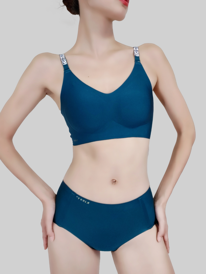 钻石肩带乳胶奢华文胸