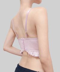 French Court-Style Satin Corset Bra