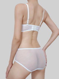 French Bunny Ear Crystal Cup Wireless Bra