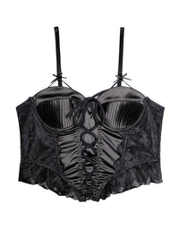 French Court-Style Satin Corset Bra