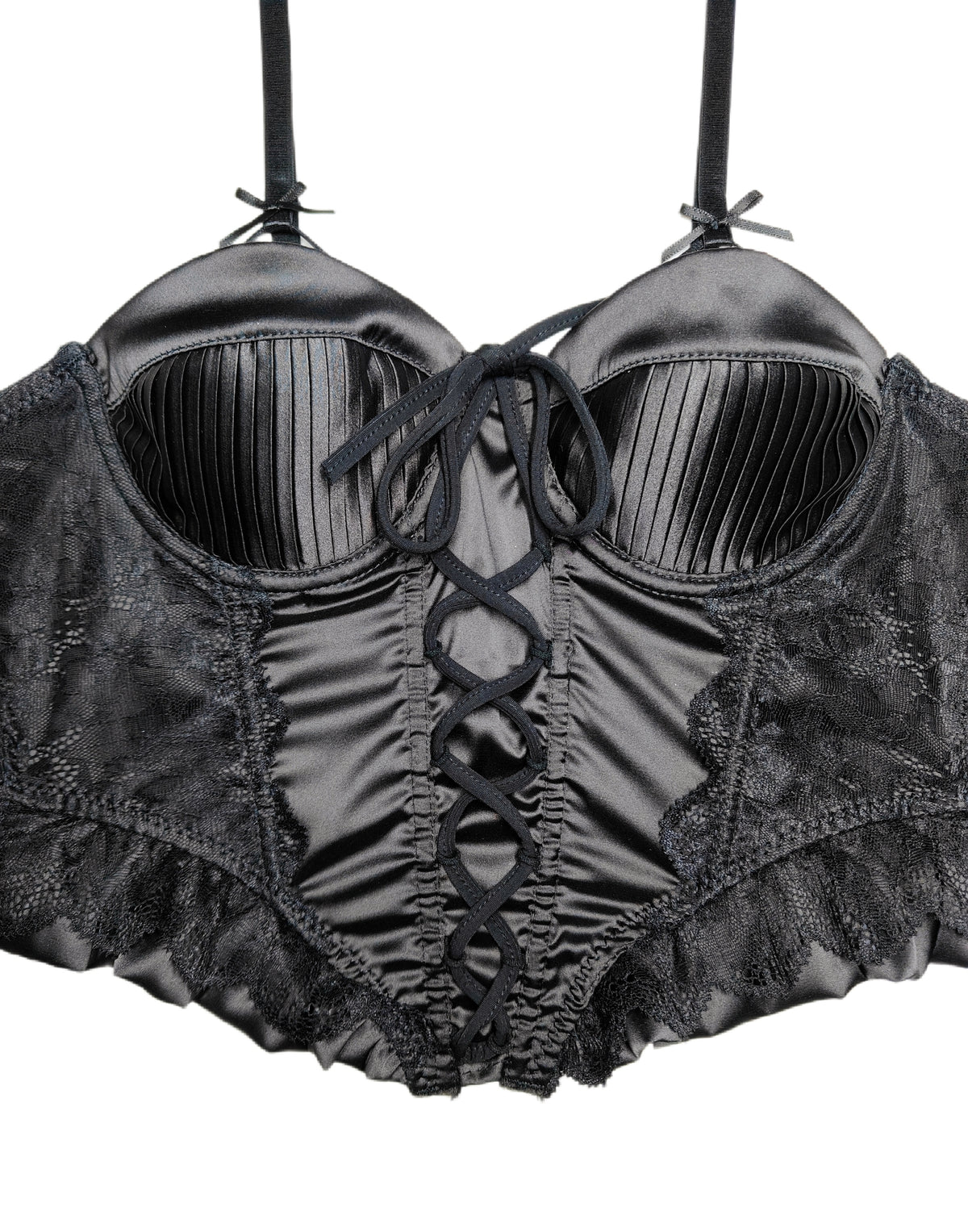 French Court-Style Satin Corset Bra
