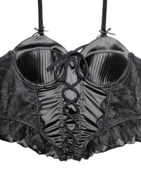 French Court-Style Satin Corset Bra