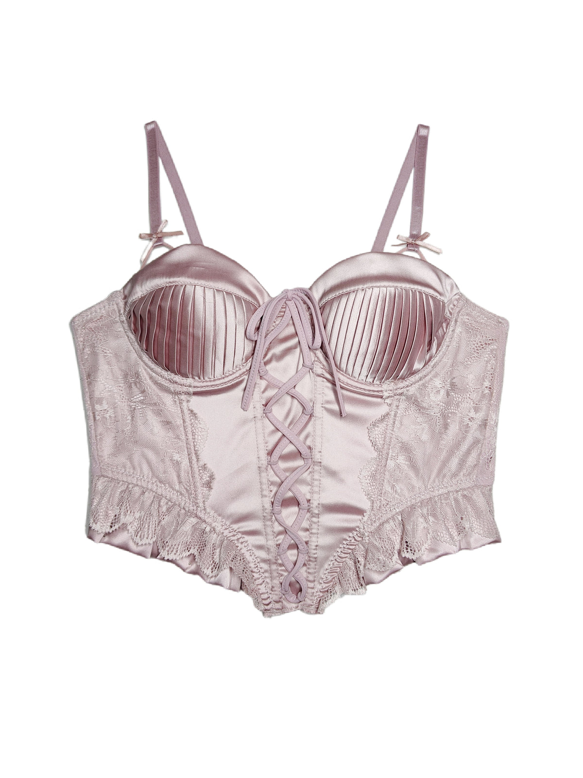 French Court-Style Satin Corset Bra