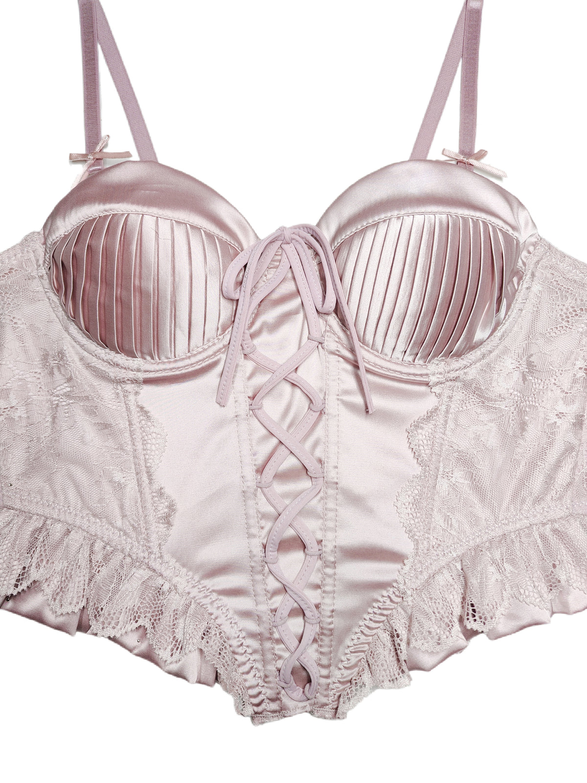 French Court-Style Satin Corset Bra